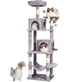 Cat Tree 160cm with 2 Condos Scratching Post Light Grey