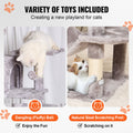 Cat Tree 160cm with 2 Condos Scratching Post Light Grey