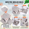 Cat Tree 160cm with 2 Condos Scratching Post Light Grey