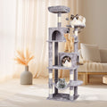 Cat Tree 160cm with 2 Condos Scratching Post Light Grey