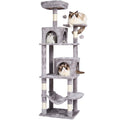 Cat Tree 160cm with 2 Condos Scratching Post Light Grey