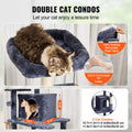 Cat Tree 174cm Cat Tower Sisal Scratching Post Dark Grey