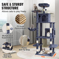Cat Tree 174cm Cat Tower Sisal Scratching Post Dark Grey