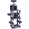 Cat Tree 174cm Cat Tower Sisal Scratching Post Dark Grey