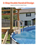 3-Step Pool Ladder Taupe 914-1219mm 2 Handrails