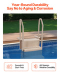 3-Step Pool Ladder Taupe 914-1219mm 2 Handrails