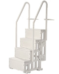 4-Step Pool Ladder White 1219mm-1371mm 2 Handrails