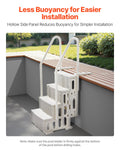 4-Step Pool Ladder White 1219mm-1371mm 2 Handrails