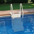 4-Step Pool Ladder White 1219mm-1371mm 2 Handrails