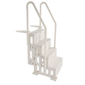 4-Step Pool Ladder White 1219mm-1371mm 2 Handrails