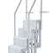 4-Step Grey Pool Ladder 2 Handrails 1219-1371mm