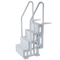 4-Step Grey Pool Ladder 2 Handrails 1219-1371mm