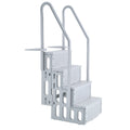 4-Step Grey Pool Ladder 2 Handrails 1219-1371mm