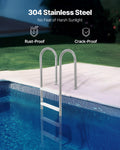 Stainless Steel Pool Ladder 4-Step 2 Handrail 1371.6mm Deck