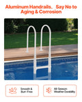 Thickened 4-Step Pool Ladder Double Handrails 1.2-1.4m Pool