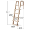 5-Step Inclined Robust Pool Ladder of 2 Handrails for 1219.2-1371.6mm Pool