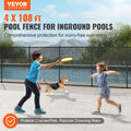 Pool Fence 4x108ft Removable Inground Outdoor Safety Black