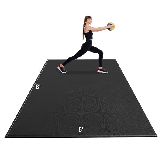 Yoga Mat 8x5ft Non Slip High Density Exercise Pilates Fitness