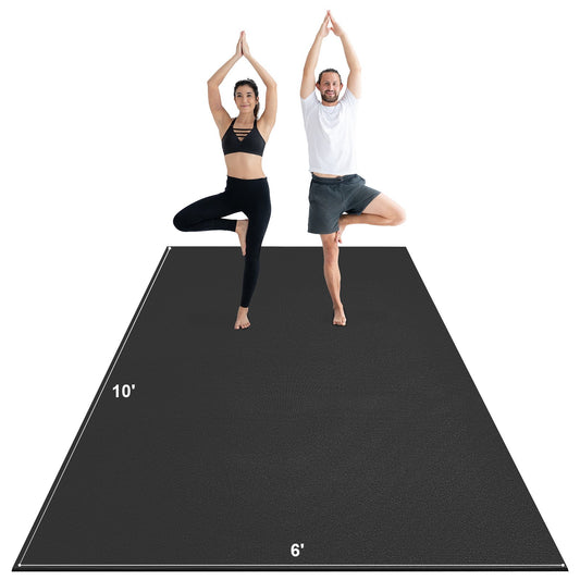 Yoga Mat 10x6ft Non Slip High Density Exercise Pilates Fitness