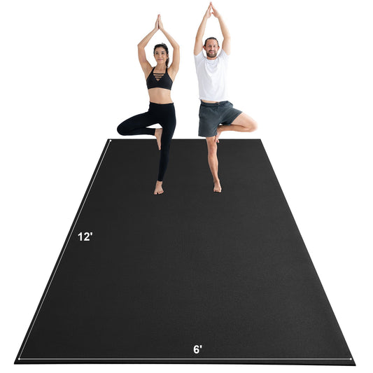 Yoga Mat 12x6ft Non Slip High Density Exercise Fitness Pilates