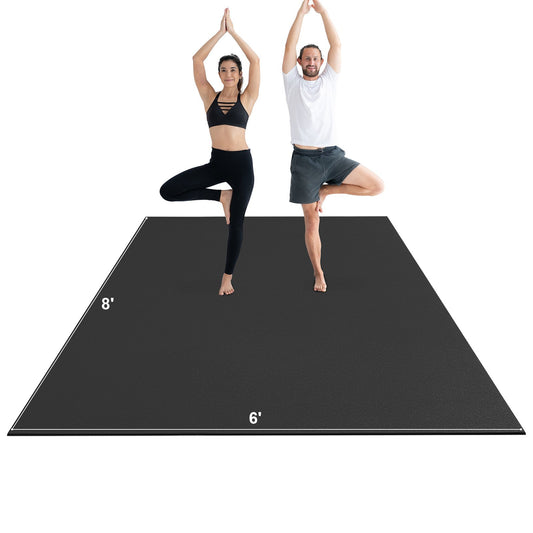 Yoga Mat 8x6ft Non Slip High Density Exercise Pilates Fitness