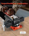Bench Vise 140mm Jaw Width 360° Swivel Heavy Duty Workbench