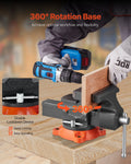 Bench Vise 140mm Jaw Width 360° Swivel Heavy Duty Workbench