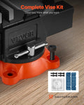 Bench Vise 127mm Jaw Width 360° Swivel Base Heavy Duty Ductile Iron