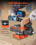 Bench Vise 127mm Jaw Width 360° Swivel Base Heavy Duty Ductile Iron