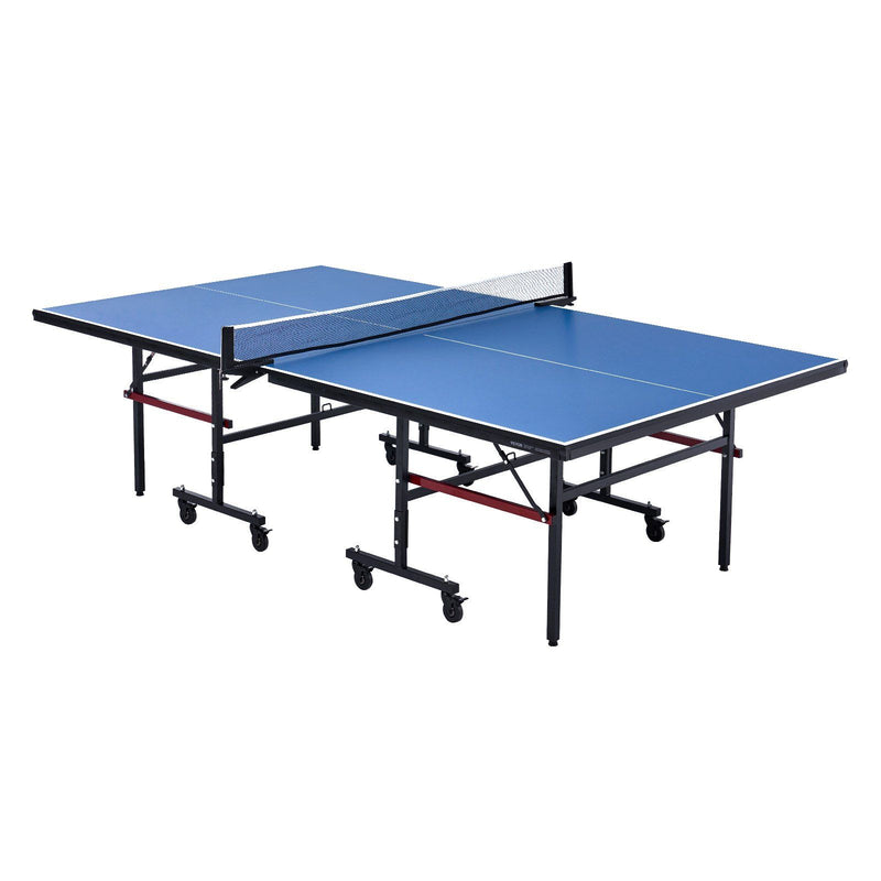 Ping Pong Table Foldable 18mm MDF Indoor Portable with Net Wheels