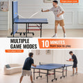 Ping Pong Table Foldable 18mm MDF Indoor Portable with Net Wheels