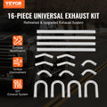 DIY Exhaust Kit 16 Piece Slip-Fit Pipe Universal Muffler