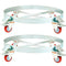 2PC 250L Drum Dolly 454kg Load Capacity Steel Frame Swivel Casters