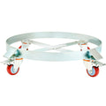 2PC 250L Drum Dolly 454kg Load Capacity Steel Frame Swivel Casters