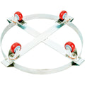 2PC 250L Drum Dolly 454kg Load Capacity Steel Frame Swivel Casters
