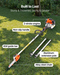 43CC Gas Pole Saw 25.4cm Bar 2.1-3.6m Extendable Tree Trimmer
