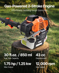 33CC Gas Pole Saw 2 Stroke 20.3cm Bar 850ml Tank 2.08-3.58m
