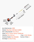 33CC Gas Pole Saw 2 Stroke 20.3cm Bar 850ml Tank 2.08-3.58m