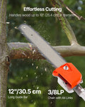 25cc Gas Pole Saw 30.5cm Bar 2.12-3.62m Extendable Chainsaw