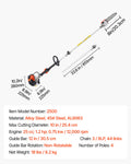 Devanti 25CC Gas Pole Saw 20.3cm Bar 2-2.74m Extendable