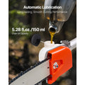 Gas Pole Saw, 33CC 2 Stroke Gas Powered Pole Saws with 20.3 cm Cutting Bar, Cordless Tree Trimmer with 850ml Fuel Tank, 2 to 3.5 m Extendable, Powerful Chainsaw for Tree Trimming Pruning