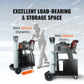 Welder Cart 2-Tier 4 Drawer 265kg Capacity Swivel Wheels Tank Storage