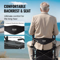 2in1 Rollator Walker Transport Chair Lightweight Aluminum 136kg