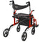 Rollator Walker Transport Chair 2in1 Folding Aluminum 136kg