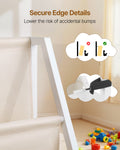 3-Tier Kids Bookshelf Toy Storage Organizer with Sling Rack