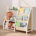 3-Tier Kids Bookshelf Toy Storage Organizer with Sling Rack