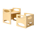 Montessori Kids Table Chair Set Wooden Adjustable Height 1-5