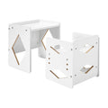 Montessori Weaning Table Chair Set Wooden Toddler White Adjustable