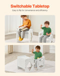 Montessori Weaning Table Chair Set Wooden Toddler White Adjustable