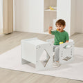 Montessori Weaning Table Chair Set Wooden Toddler White Adjustable